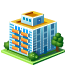 apartment, building icon