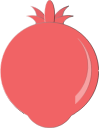 fruit, pomegranate svg vector icon