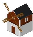 farm, mill, windmill svg vector icon