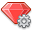 ruby,gear icon