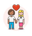 couple, hands, hold, lesbian, love svg vector icon