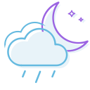 lightrain, night svg vector icon
