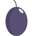 fruit, plum svg vector icon
