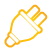 basic, plug, yellow icon