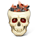 flaming skull icon