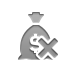 money,bag,dollar,cross icon