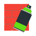 brick, graffiti, green, wall svg vector icon