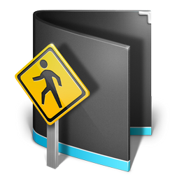public,folder,black icon