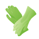 cleaning, gloves, janitor, rubber icon