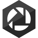 gloss, hexagon, media, picasa, social svg vector icon