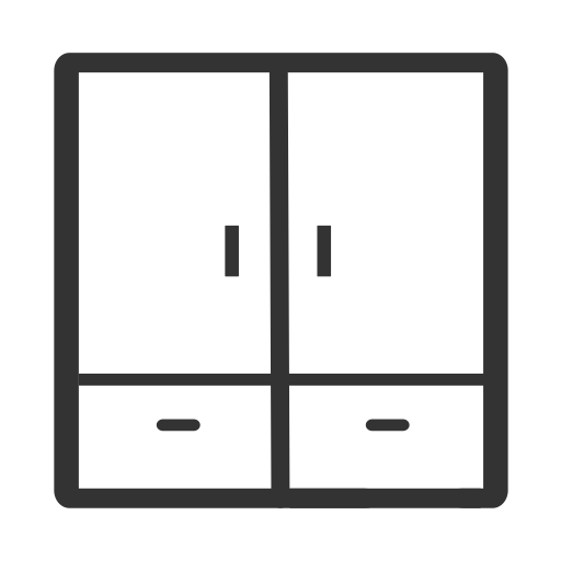 Solid Wood Wardrobe svg vector icon