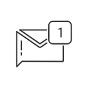 inbox, message, notification, twitter svg vector icon