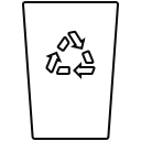 bin, delete, recycle, remove, trash svg vector icon