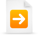 document, file, orange, paper icon