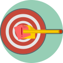 define the goal, mission, target svg vector icon