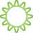 basic, green, sun, weather icon