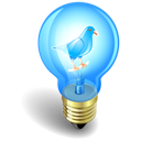 bulb, light, twitter icon