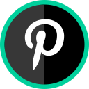 logo, media, online, pinterest, social svg vector icon