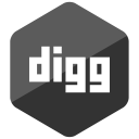 colored, digg, hexagon, high quality, media, social, social media svg vector icon