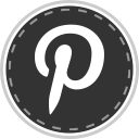 media, online, pinterest, social svg vector icon