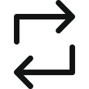 arrows, double, loop, looping, process svg vector icon