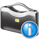 briefcase, info icon
