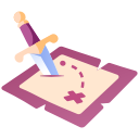 adventure, adventure map, fantasy, map, quest, rpg, treasure svg vector icon