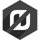 flattr, hexagon, media, shadow, social svg vector icon