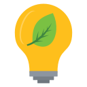 eco, leaves, light, nature svg vector icon
