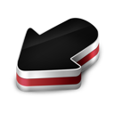 arrow, red icon