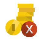 coin,cross icon