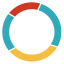 black background, diagram, donut chart, presentation, schedule svg vector icon