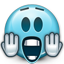 emot, scared, scream, screaming, shock, shocked, shocking, smiley, smiley face icon