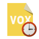 file,format,vox,clock icon