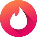 circle, high quality, long shadow, media, social, social media, tinder svg vector icon