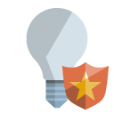 ligthbulb,off,shield icon