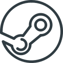 logo, media, social, steam svg vector icon
