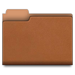 leather,folder,brown icon