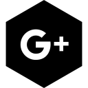 google, hexagon, media, plus, social svg vector icon