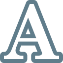a, character, letter, text svg vector icon
