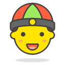 1, cap, chinese, man, with svg vector icon