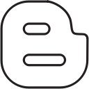 blogger, media, network, social svg vector icon