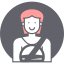 avatar, driving, female, woman svg vector icon