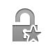 lock,open,star icon