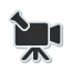 camcorder, sticker icon