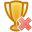 delete, trophy icon