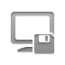 monitor,diskette icon