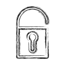 productivity, shape, social, unlock svg vector icon