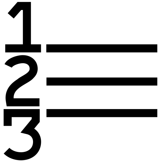 List Ol svg vector icon