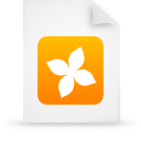document, file, orange, paper icon